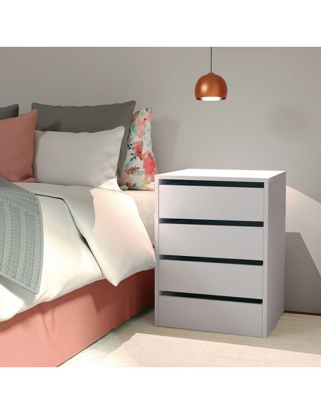 CAJONERA 4 CAJONES BLANCO BRILLO