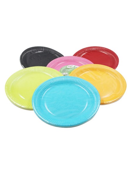 DISPLAY 12 PACKS 12 PLATOS 23CM. ROJO