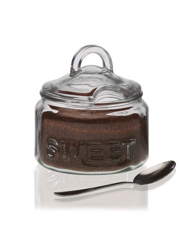 SET AZUCARERO Y CUCHARA CRISTAL 540 ML.