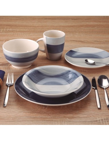 VAJILLA 18 PZAS. GRES LEANNE AZUL