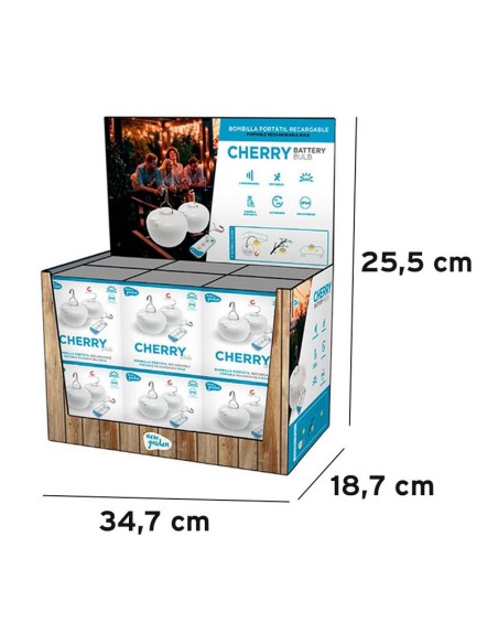 CHERRY 9W BLANCA C/BATERIA DISPLAY 12UN