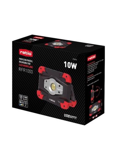 FOCO PROYEC LED COB CARGA USB 1000LM 10W