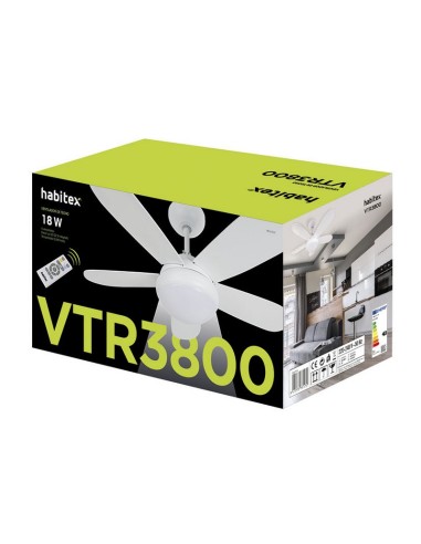 VENTILADOR TECHO  LED.VTR 3800. M. DIST.
