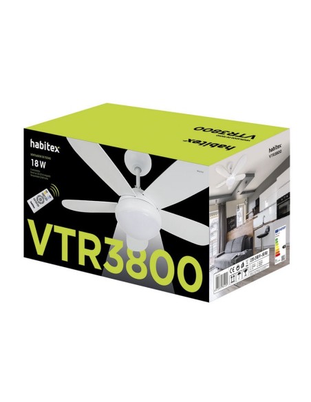 VENTILADOR TECHO  LED.VTR 3800. M. DIST.