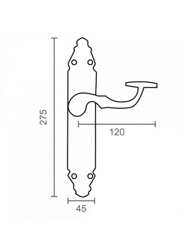 MANILLA PLACA 272  275X140 X65MM NS JGO2