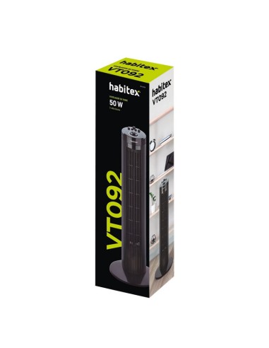 VENTILADOR TORRE HABITEX 29" NEGRO