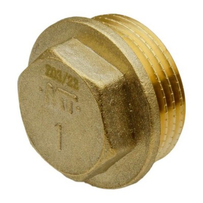 TAPÓN HEXAGONAL LATÓN ROSCADO M  1/2"