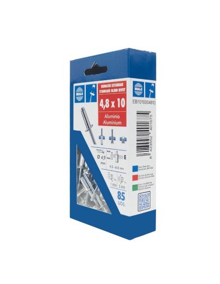 REMACHE ALUMINIO 4.8X10 ECOBLISTER 85UD