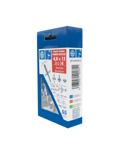 REMACHE AL/AC 4,8X12 CAB.14MM.ECOB.55UD.