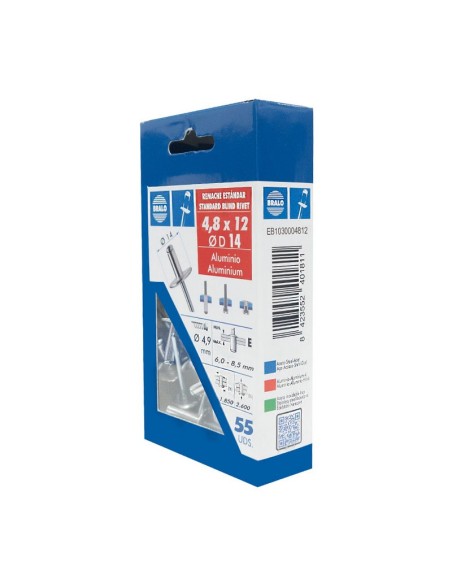 REMACHE AL/AC 4,8X12 CAB.14MM.ECOB.55UD.