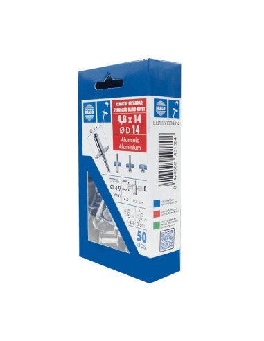 REMACHE AL/AC 4,8X14 CAB.14MM.ECOB.50UD.