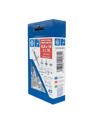 REMACHE AL/AC 4,8X16 CAB.14MM.ECOB.45UD.