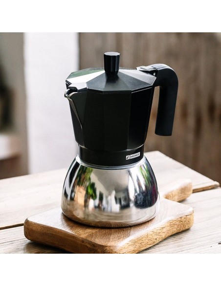 CAFETERA INDUCCION INOX BLACK 3 TAZAS