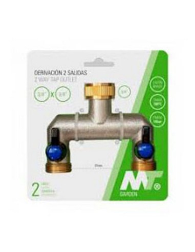 DERIVACIÓN 2 SALIDAS 3/4"H x 3/4" M x3/4