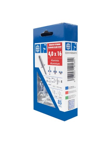 REMACHE ALUMINIO 4.0X16 ECOBLISTER 85UD