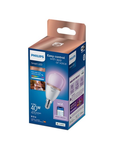 LED ESFERICA 40W E14 2200K-6500K+RGB