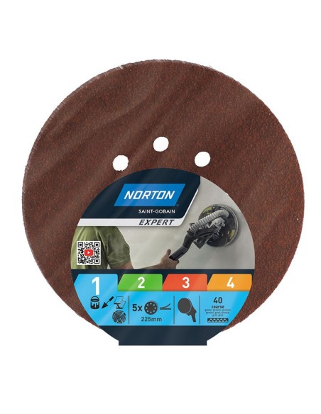 5 DISCOS PEX 225 GR.40