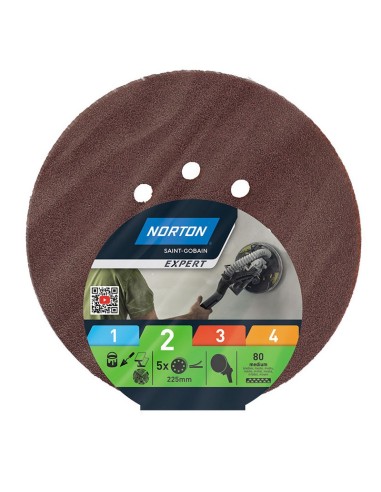 5 DISCOS PEX 225 GR.80