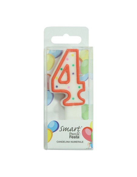 VELA CUMPLEAÑOS N. 4. CAJA 6 UN.