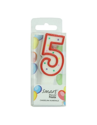 VELA CUMPLEAÑOS N. 5. CAJA 6 UN.