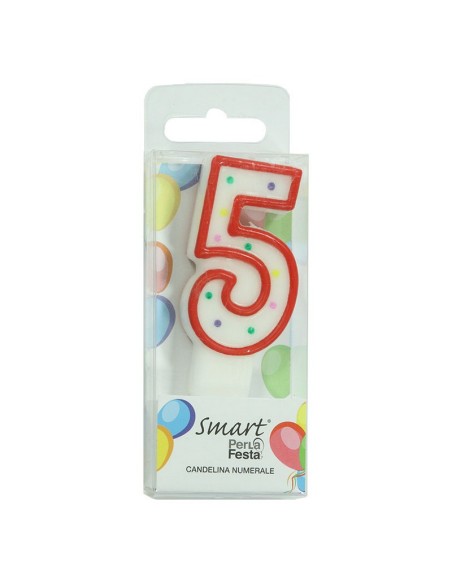 VELA CUMPLEAÑOS N. 5. CAJA 6 UN.