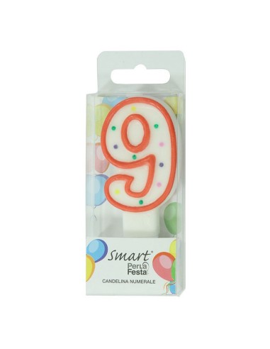 VELA CUMPLEAÑOS N. 9. CAJA 6 UN.