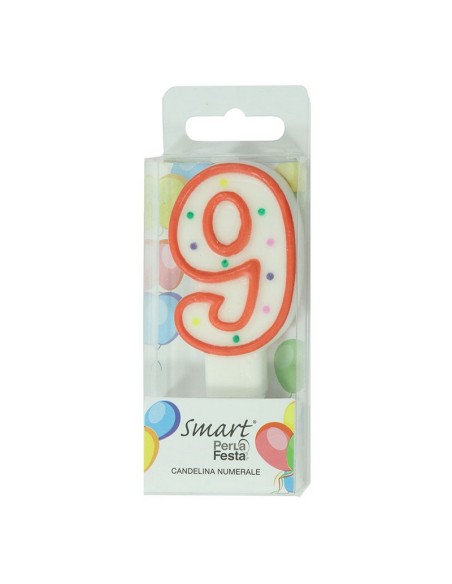 VELA CUMPLEAÑOS N. 9. CAJA 6 UN.