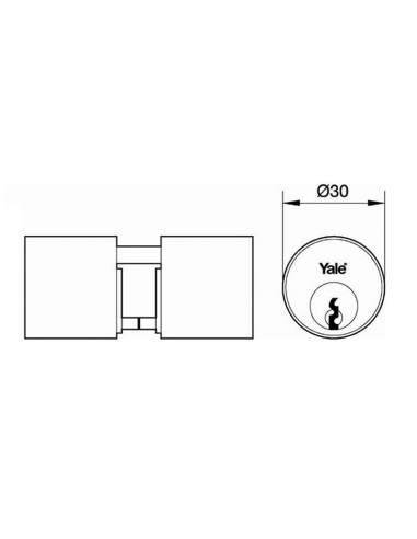 CILINDRO  REDONDO 50A  LATON   YALE