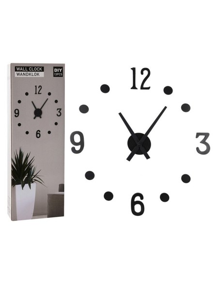 RELOJ MURAL DE PARED. NUM.ADH.NEGROS