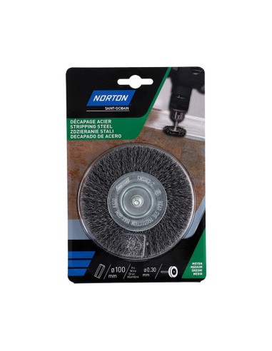 CEPILLO CIRCULAR ALAMBRE OND.100MM.EJE 6