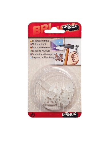 SOPORTE MULTIUSOS 1 CLAVO TRANSPARENTE