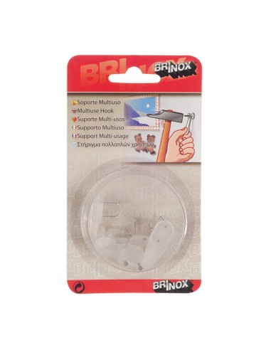 SOPORTE MULTIUSOS 2 CLAVO TRANSPARENTE