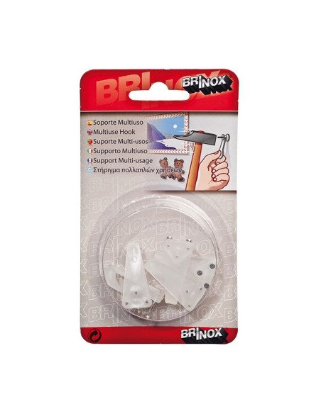 SOPORTE MULTIUSOS 3 CLAVO TRANSPARENTE