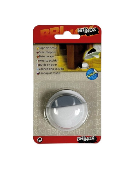 TOPE ACERO ADHES.BLACO LACADO Ø49x22mm.