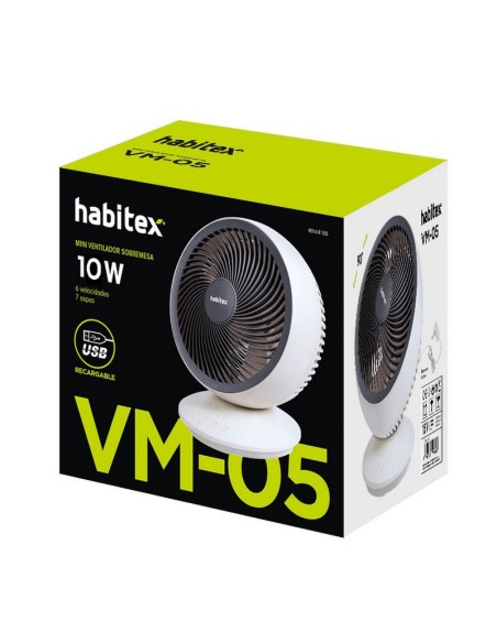 VENT. MESA USB RECARGABLE HABITEX VM05