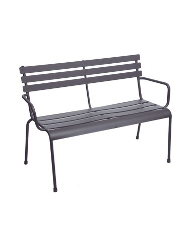 BANCO METÁLICO 114X56 XH79 CM. GRAFITO