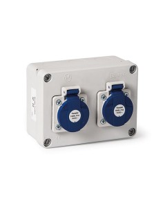 CAJA ESTANCA 2 TOMAS 2P+TT LATERAL 2