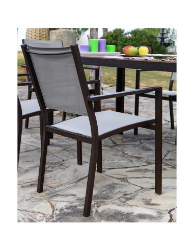 CONJ. ORLANDO. MESA ALUM.IMIT.MAD.160 CM