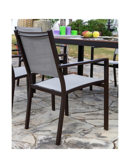 CONJ. ORLANDO. MESA ALUM.IMIT.MAD.160 CM