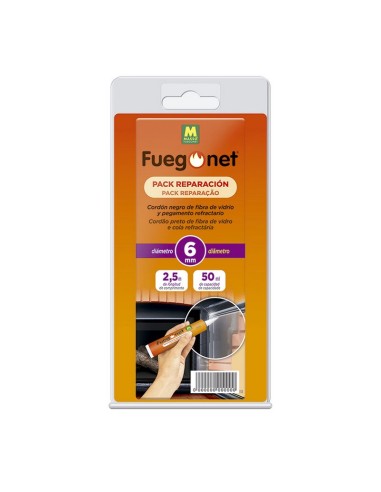 CORDÓN AISLANTE FIBRA Ø6X2,5M+PEGAMENT.