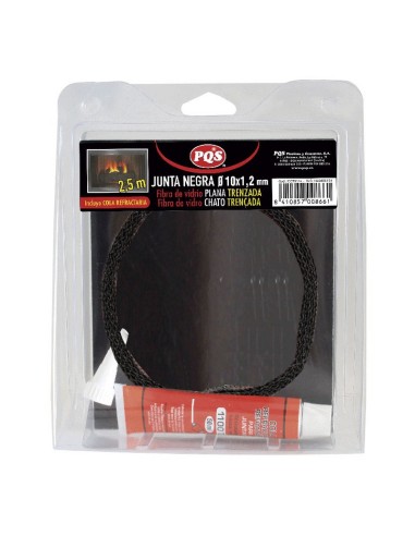 JUNTA PLANA CSTAL 15 MM NEGRA F. VIDRIO