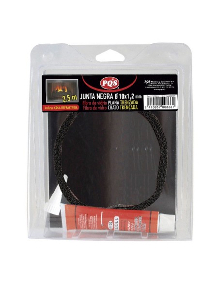 JUNTA PLANA CSTAL 15 MM NEGRA F. VIDRIO