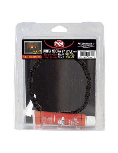 JUNTA PLANA CSTAL 15 MM NEGRA F. VIDRIO
