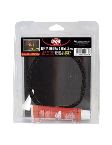 JUNTA PLANA CSTAL 15 MM NEGRA F. VIDRIO