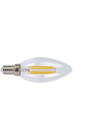 LAMP.LED FILAM.VELA  E14 4W 6400K TRANSP
