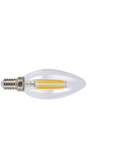 LAMP.LED FILAM.VELA  E14 4W 6400K TRANSP