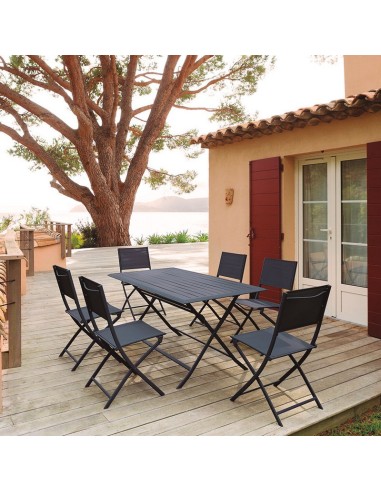 MESA ALUMINIO PLEGABLE 150X80 CM.GRAFITO