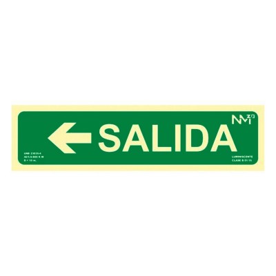 SEÑAL SALIDA FLECHA IZQUIERDA PVC 0,7MM