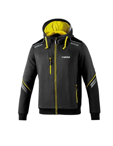 SUDADERA GRIS/AMARILLO RATIO TALLAS: S a 3XL