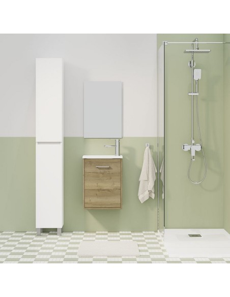 CONJUNTO LAVAM. ARTYSAN SLIM ROBLE CLARO